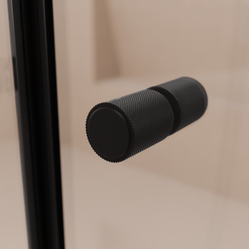 Душ врата Rio 90 x 200 см - Черна - Нано покритие - Въртяща се врата