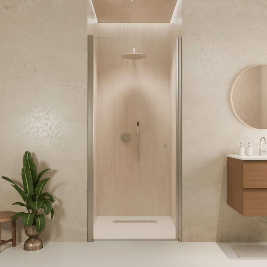 Душ врата Rio 90 x 200 см - Хром - Нано покритие - Въртяща се врата