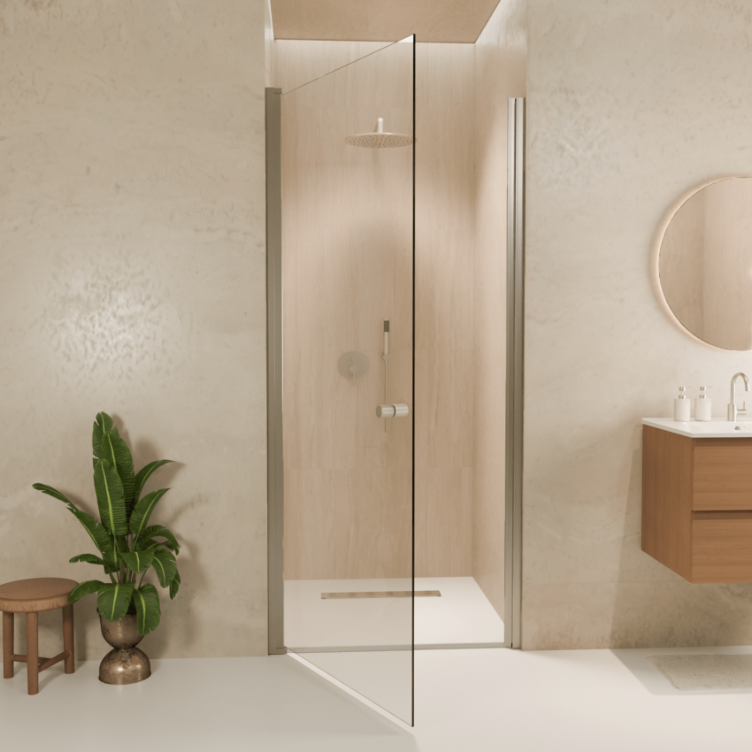 Душ врата Rio 90 x 200 см - Хром - Нано покритие - Въртяща се врата