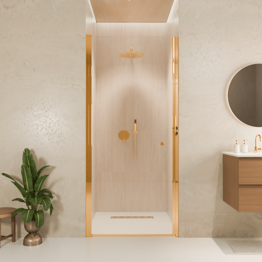 Душ врата Rio 90 x 200 см - Гланцово злато - Нано покритие