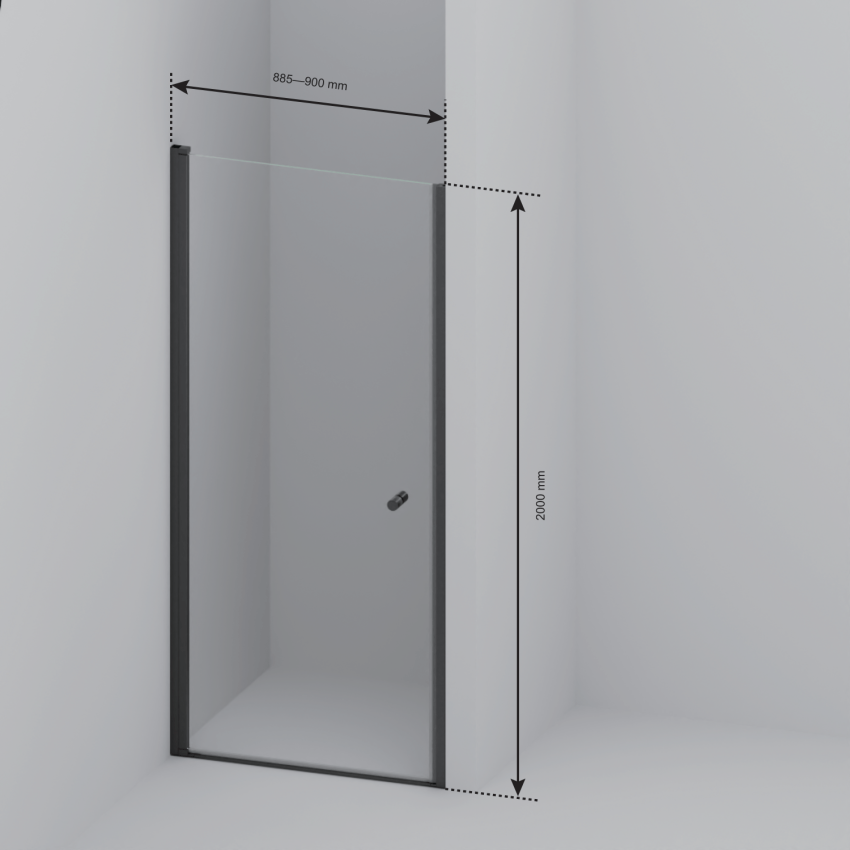 Душ врата Rio 90 x 200 см - Гланцово злато - Нано покритие