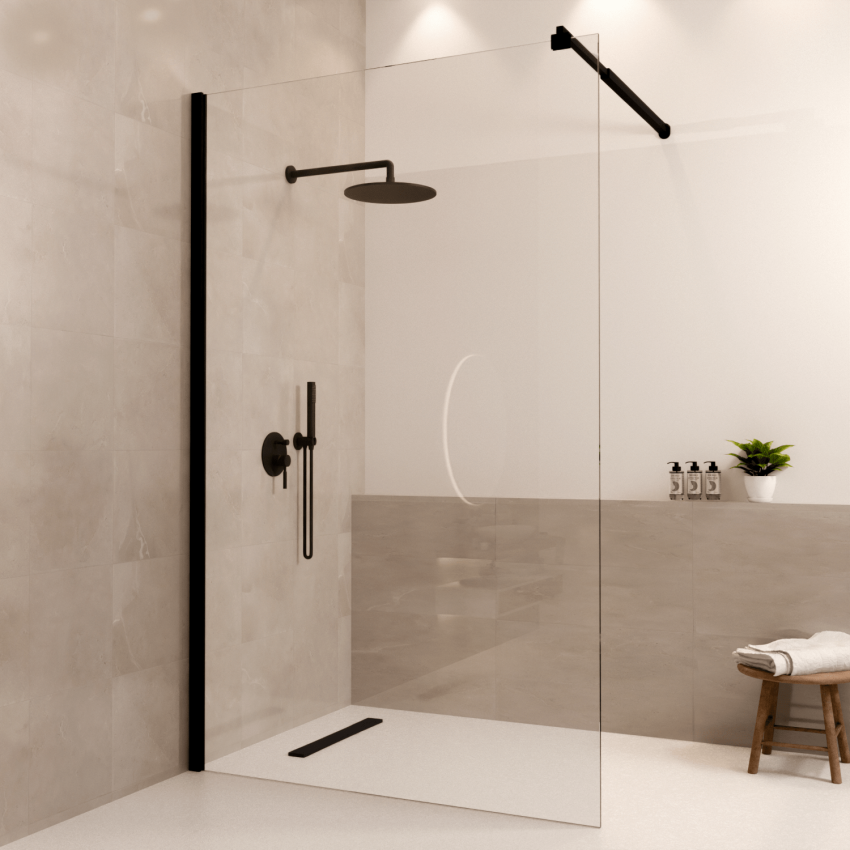 Душ стена Lima 120 x 200 см - Черна - Нано покритие