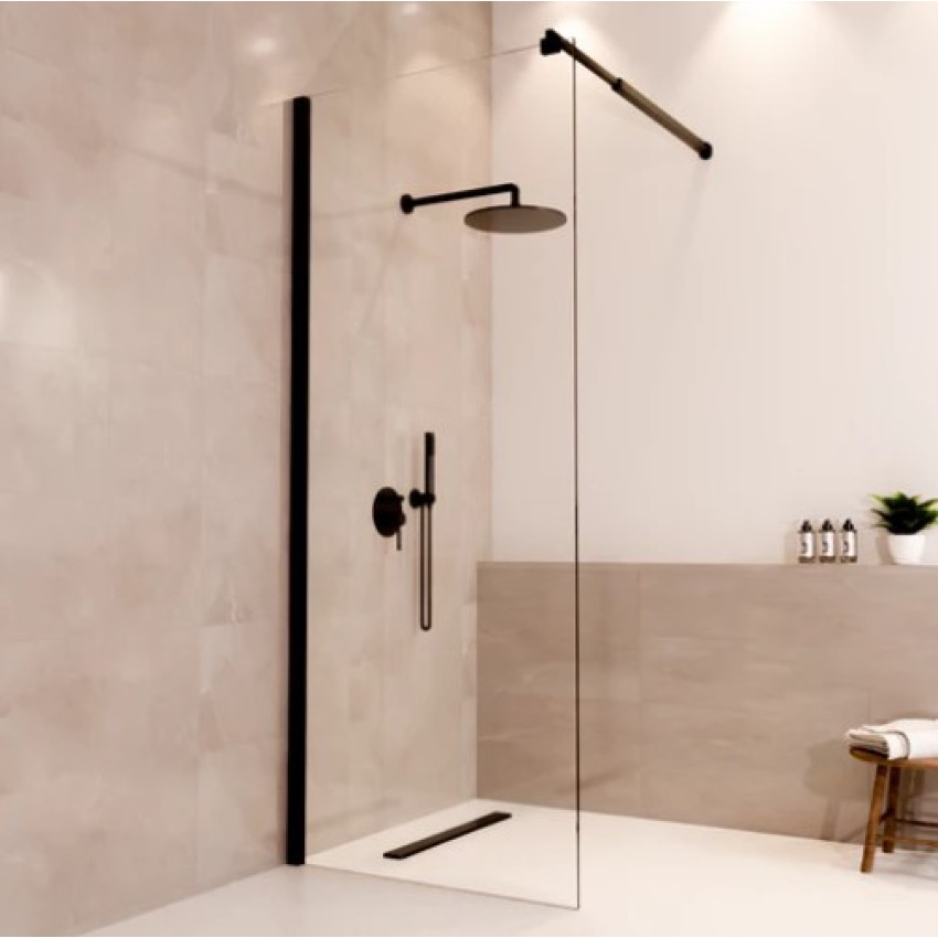 Душ стена Lima 80 x 200 см - Черна - Нано покритие