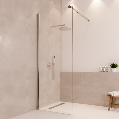 Душ стена Lima 80 x 200 см - Хром - Нано покритие