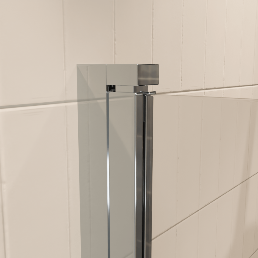 Стена за вана Palmas 100 x 140 см - Хром - Нано покритие