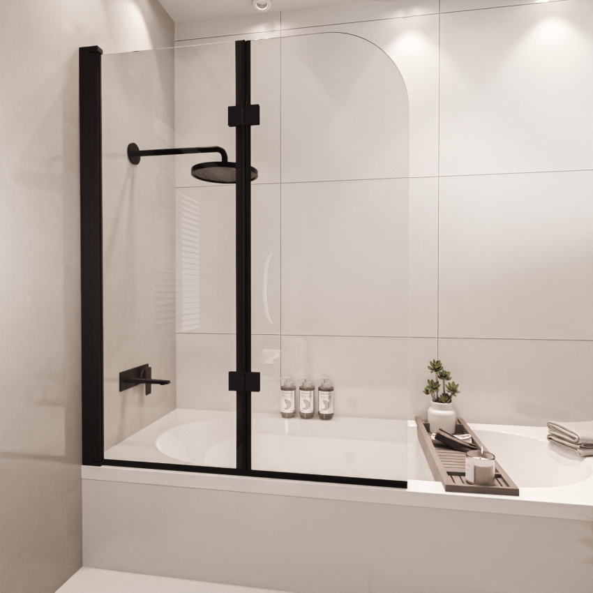 Стена за баня Каракас 100 x 140 см - Черна - Нано покритие