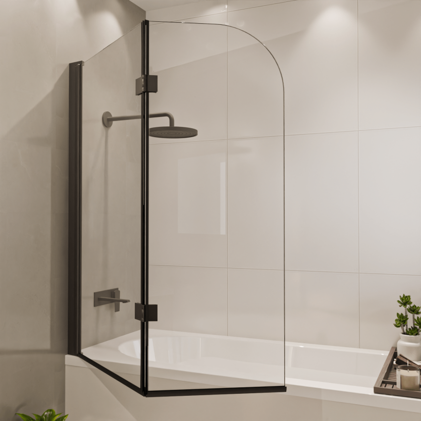 Стена за баня Каракас 100 x 140 см - Черна - Нано покритие