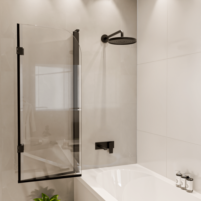 Стена за баня Каракас 100 x 140 см - Черна - Нано покритие