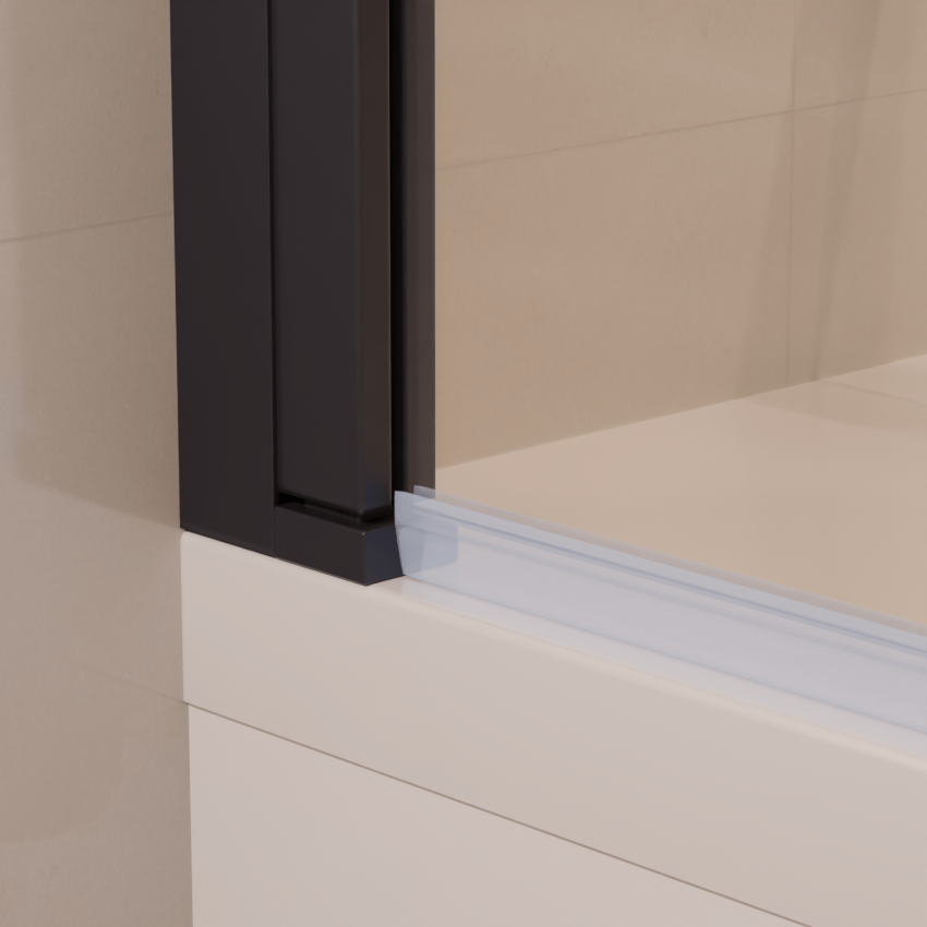 Стена за баня Каракас 100 x 140 см - Черна - Нано покритие