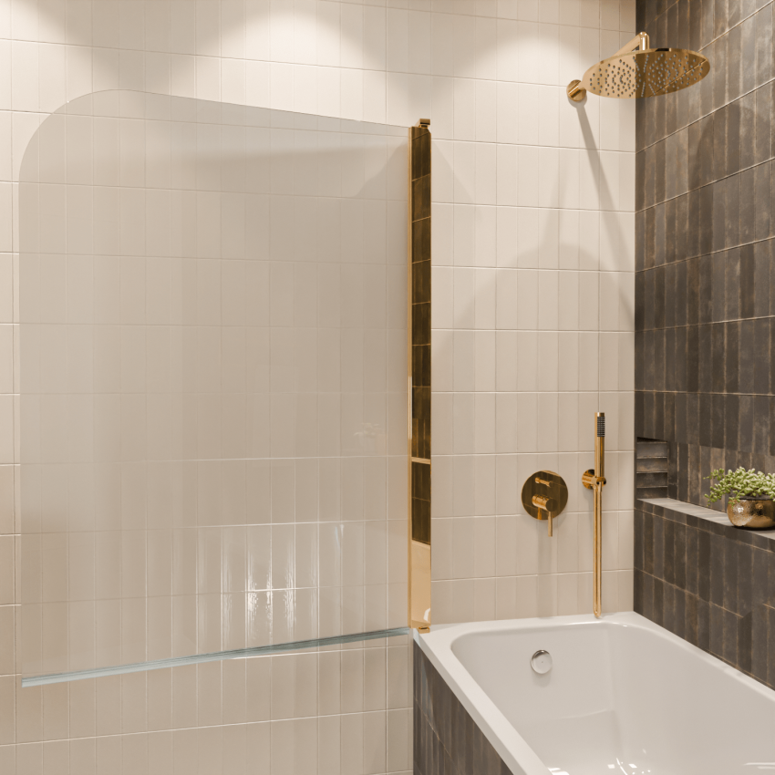 Стена за вана Palmas 100 x 140 см - Гланцово злато - Нано покритие