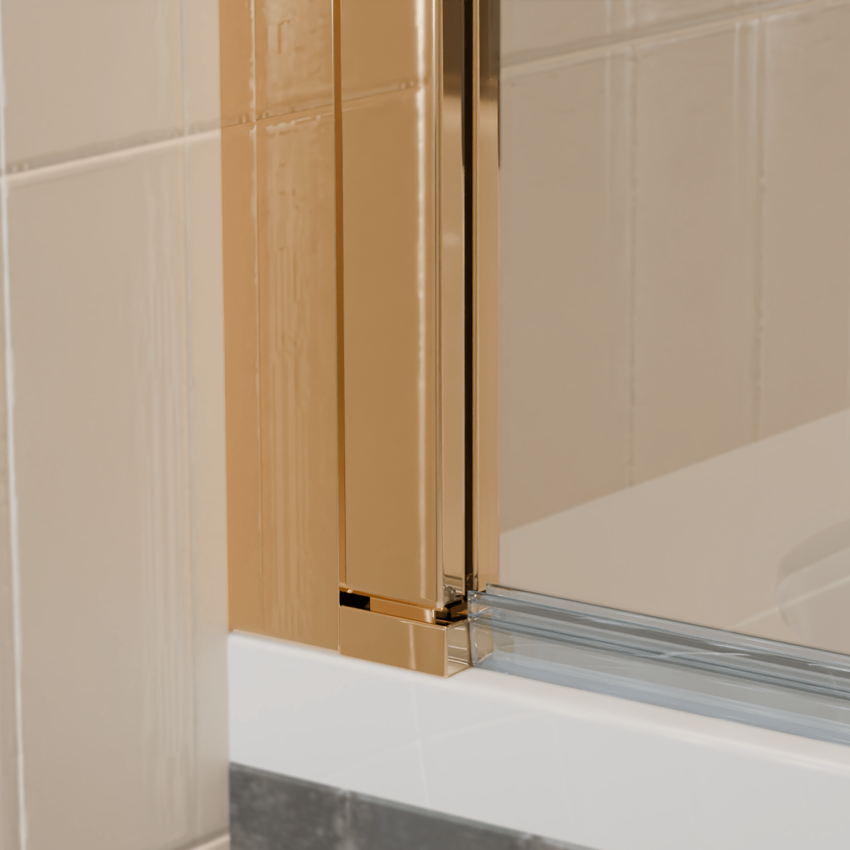 Стена за вана Palmas 100 x 140 см - Гланцово злато - Нано покритие