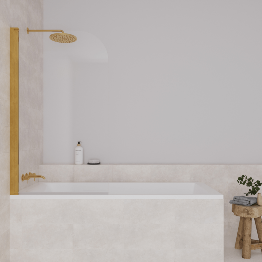 Стена за вана Palmas 80 x 140 см - Гланцово злато - Нано покритие