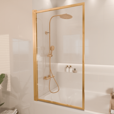 Стена за вана Salvador 80 x 140 см - Гланцово злато - Нано покритие