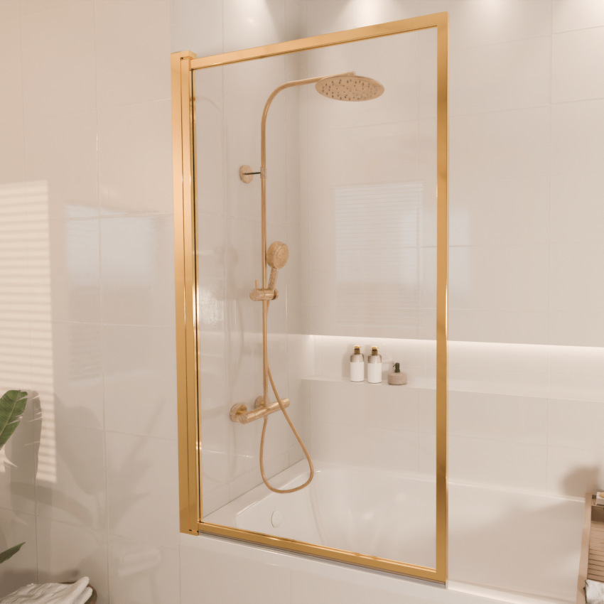 Стена за вана Salvador 80 x 140 см - Гланцово злато - Нано покритие