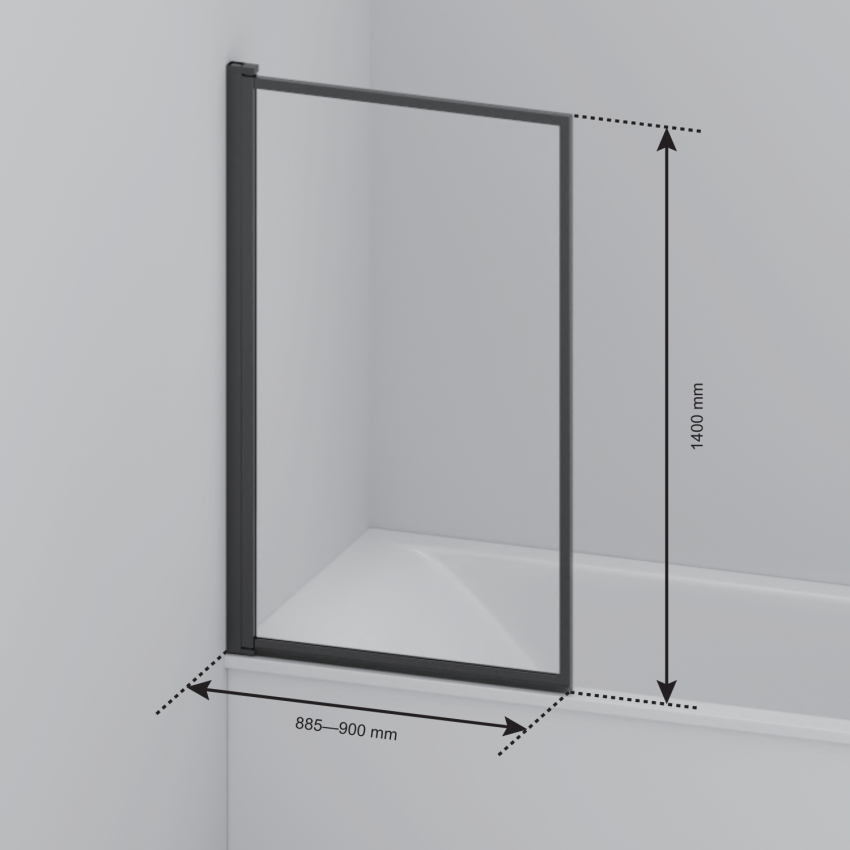 Стена за вана Salvador 80 x 140 см - Гланцово злато - Нано покритие