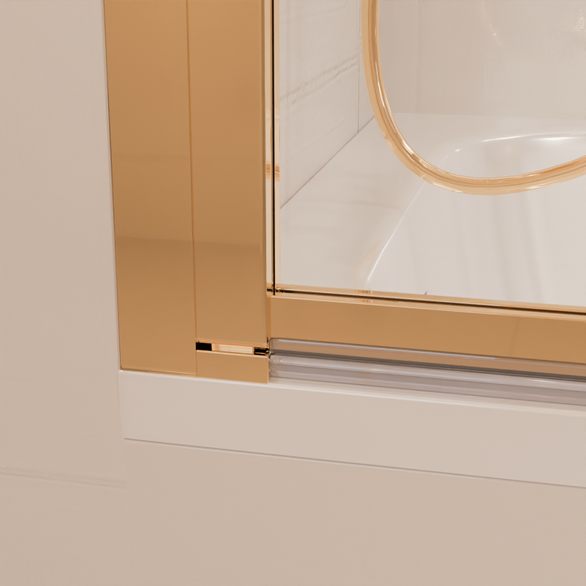 Стена за вана Salvador 80 x 140 см - Гланцово злато - Нано покритие