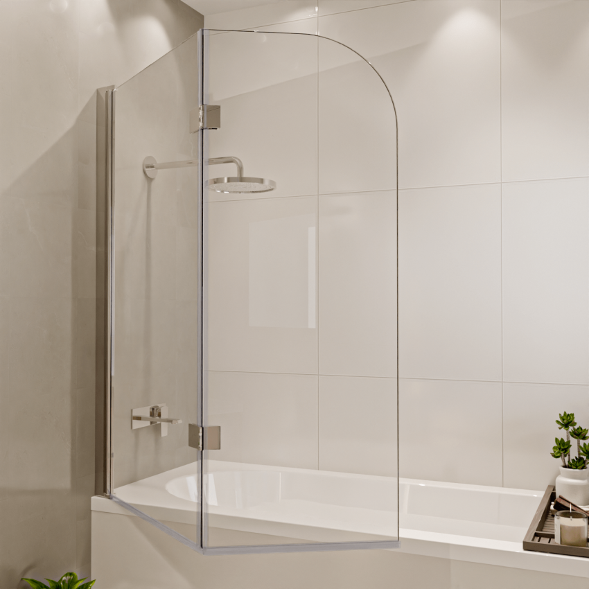  Стена за вана Каракас 100 x 140 см - Хром - Нано покритие