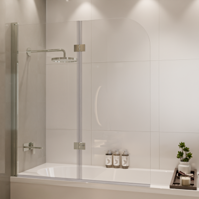 Стена за вана Каракас 120 x 140 см - Хром - Нано покритие