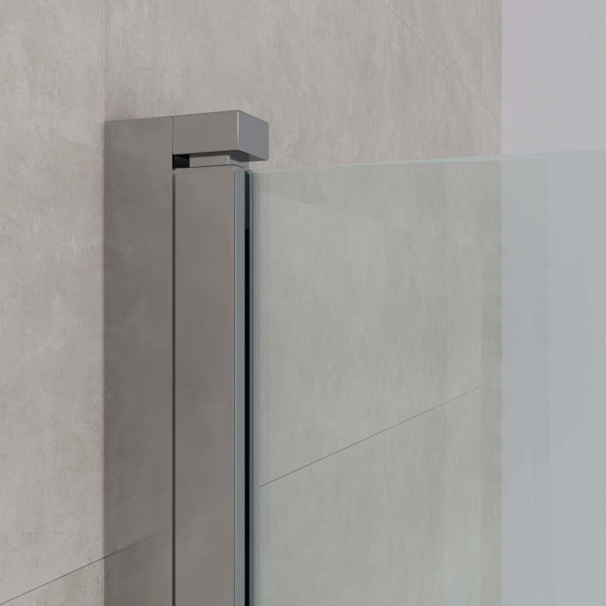 Стена за вана Palmas 80 x 140 см - Хром - Нано покритие