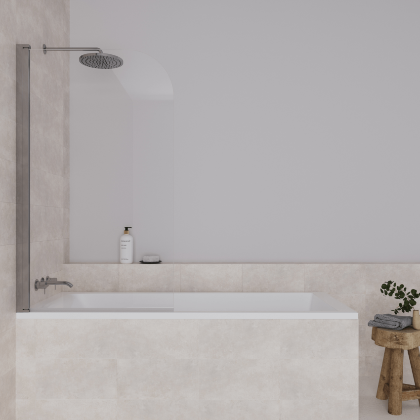 Стена за вана Palmas 80 x 140 см - Хром - Нано покритие