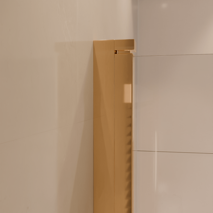 Стена за баня Каракас 120 x 140 см - Гланцово злато - Нано покритие