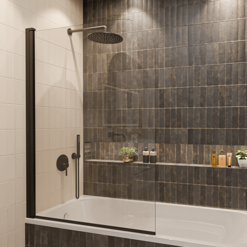  Стена за вана Palmas 100 x 140 см - Черна - Нано покритие