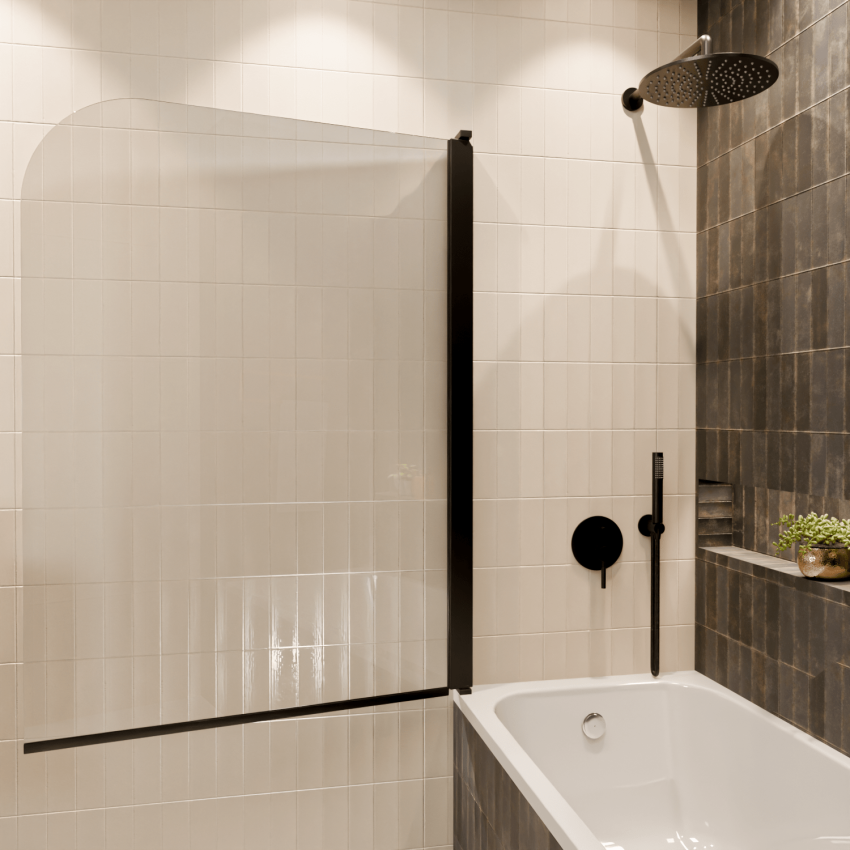  Стена за вана Palmas 100 x 140 см - Черна - Нано покритие