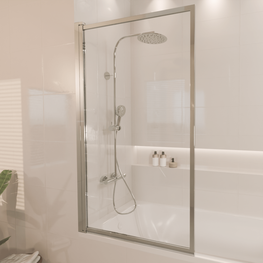 Стена за вана Salvador 80 x 140 см - Хром - Нано покритие