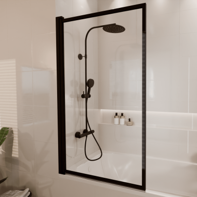 Стена за вана Salvador 80 x 140 см - Черна - Нано покритие