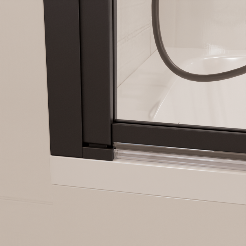 Стена за вана Salvador 80 x 140 см - Черна - Нано покритие