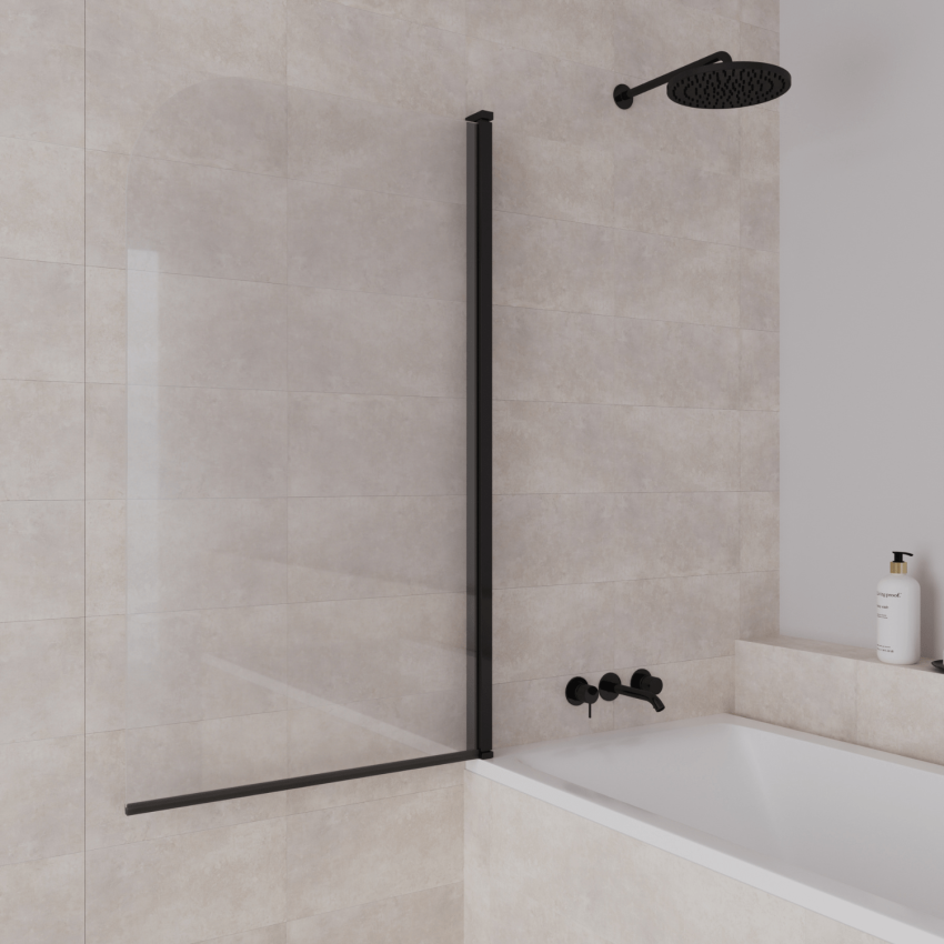 Параван за вана Palmas 80 x 140 см - Черен - Нано покритие