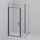 Душ кабина Bogota 90 x 90 x 200 см - Хром - Нано покритие