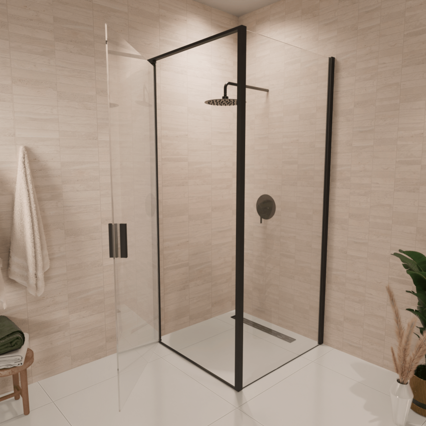 Душ кабина Bogota, 90 x 90 x 200 см, черна, с нано покритие