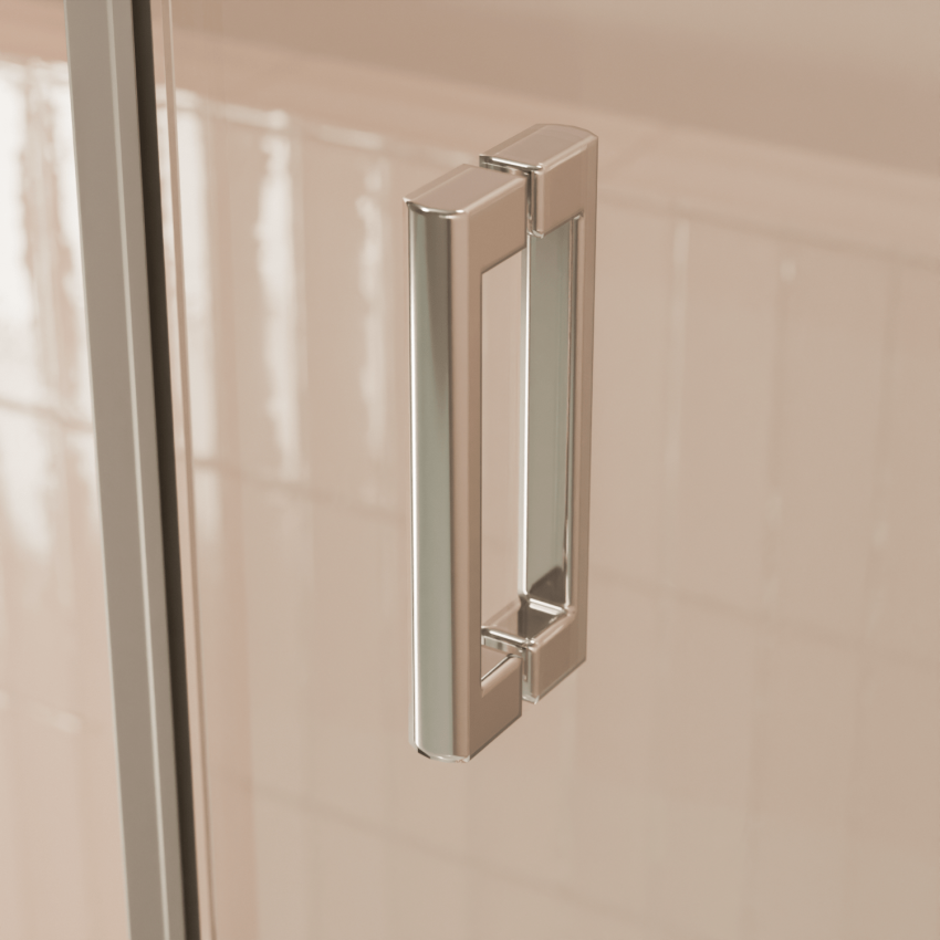 Душ кабина Cali 90 x 90 x 200 см - Хром - Нано покритие - Въртяща се врата