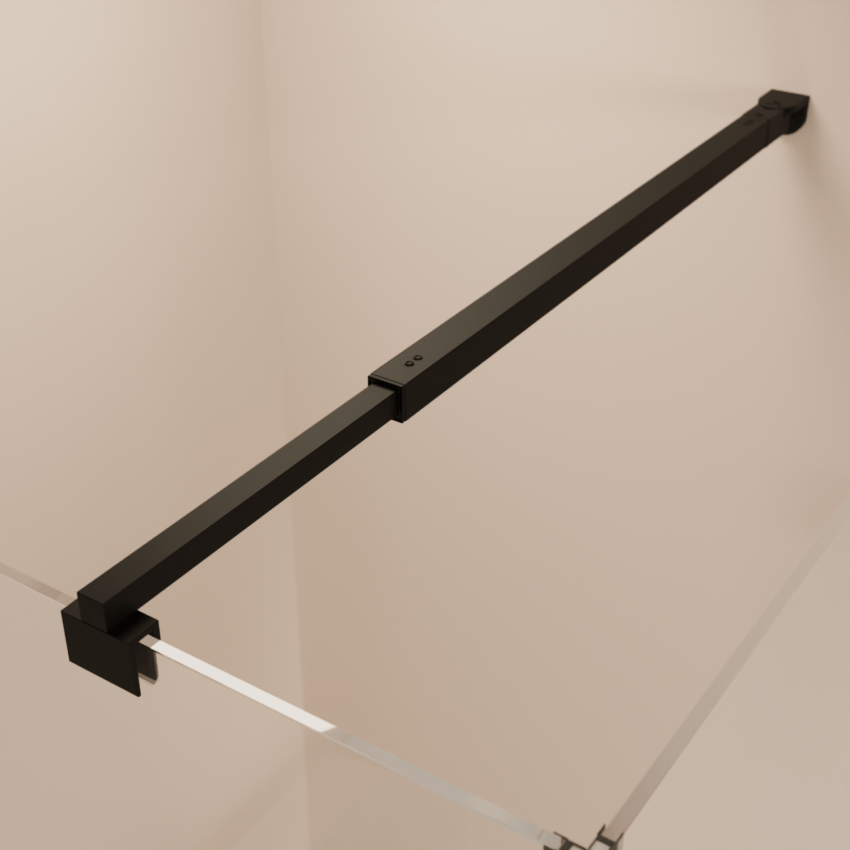 Душ кабина Cali, 90 x 90 x 200 см, черна, с нано покритие, въртяща се врата