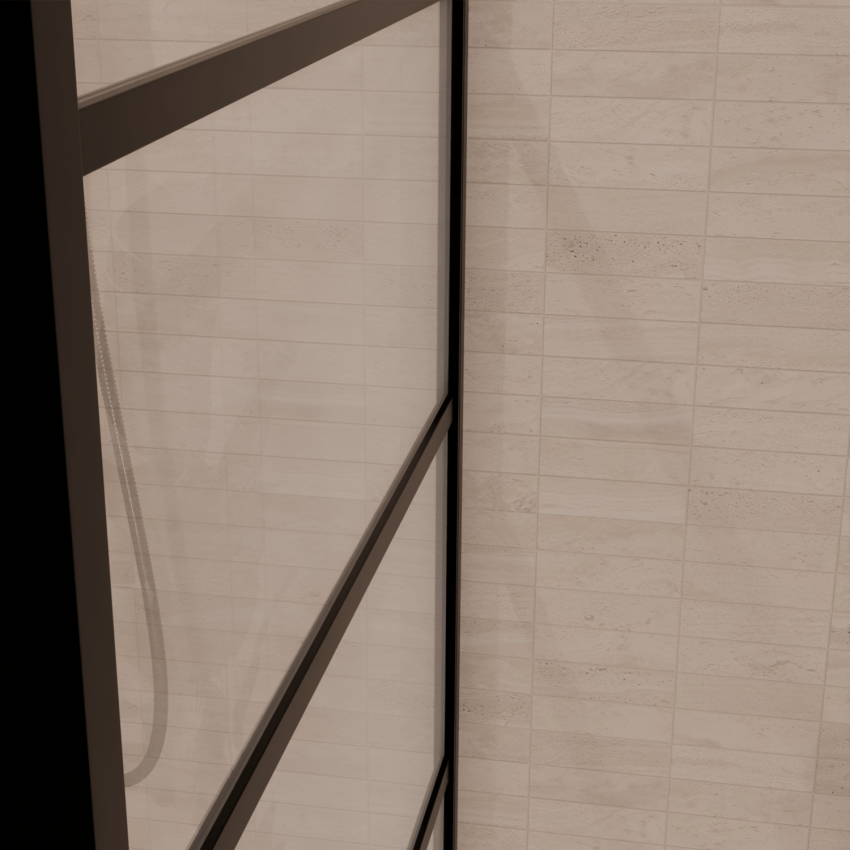 Душ кабина Cartagena 90 x 90 x 200 см - Черна - С райета - Нано покритие