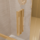 Душ кабина Cartagena 90 x 90 x 200 см - Гланцово златисто - С райета - Нано покритие